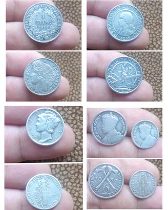 Argento Monete dal Mondo da collezione 