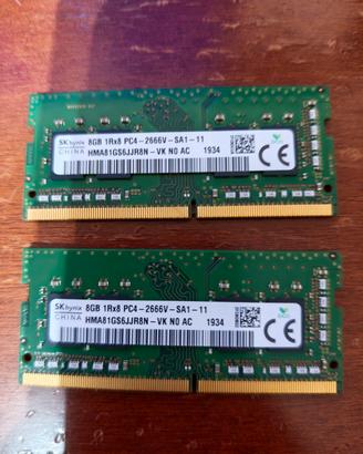 16 GB RAM DDR4--SK Hynix--  (2x 8GB)  2666MHZ