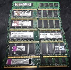 LOTTO RAM DDR DDR2 11MODULI 1GB 2GB 512MB