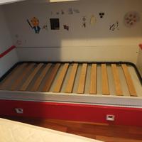 Letto singolo  con letto estraibile