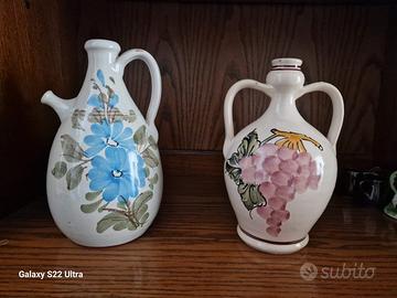 Coppia Brocchette decorative in terracotta