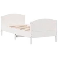Letto singolo legno bianco con r