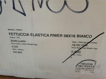 Fettuccia elastica POWER bianca 0.8 X 16