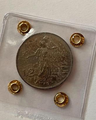 2 Lire 1911 Cinquantenario qFDC Patina Ag VE III