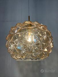 Lampadario vetro sfera D.35 ambra