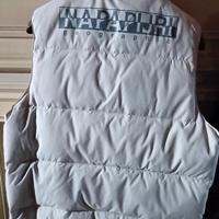 giubbotto piumino smanicato panna