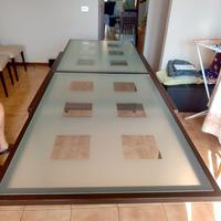 Tavolo di cristallo allungabile 10 posti