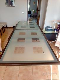 Tavolo di cristallo allungabile 10 posti