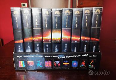 Rarissima collezione di 9 VHS "Star Trek" con card
