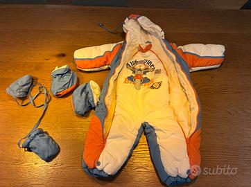 Tuta da sci Brums neonato 12 mesi+guanti+babbucce