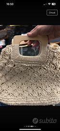 Borsa paglia  a mano o con tracolla