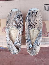 Espadrilles pitonate pelle n.40