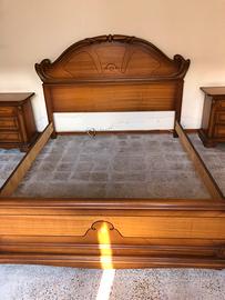 Letto in legno marrone, vintage, anni 70’-80’