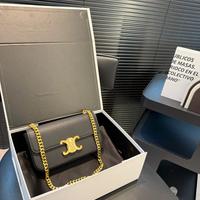 Borsa a tracolla con catena nera Celine