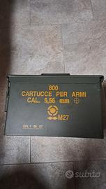 cassetta porta munizioni militare metallo medoa
