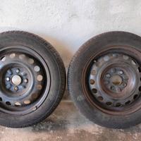 2 Cerchi ferro Peugeot 107 Citroen C1 