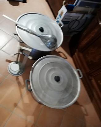 set pentole per conserva pomodori 