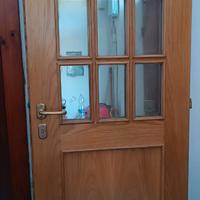 Porta vetrata in rovere