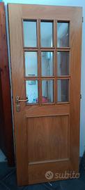 Porta vetrata in rovere