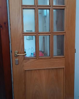 Porta vetrata in rovere