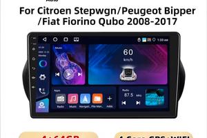 Autoradio 10" Gps per Fiorino-Qubo-Bipper-Nemo 