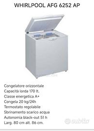Congelatore a pozzetto Whirlpool 170 L –