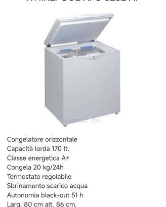 Congelatore a pozzetto Whirlpool 170 L –