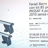 Barre Portatutto in alluminio Farad
