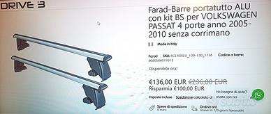 Barre Portatutto in alluminio Farad