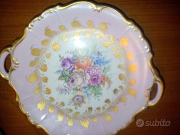 piatto antico Limoges bordi oro