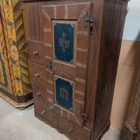 Armadio dipinto tirolese antico