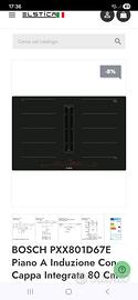 Piano a induzione BOSCH con cappa integrata 80cm 