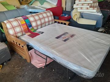 Divano legno rustico letto a scelta