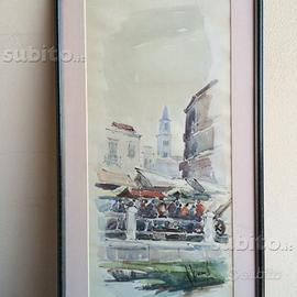 Acquerello del Pittore V.Romanelli anno 50/60