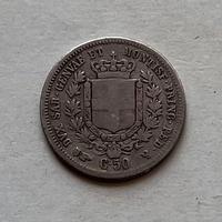 50 CENTESIMI 1852 TORINO - VITTORIO EMANUELE II
