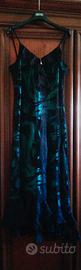 Vestito elegante nero e verde acqua