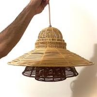 Lampadario in rattan