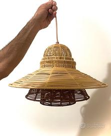 Lampadario in rattan