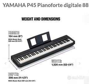 tastiera Yamaha p45-B