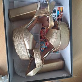 sandali eleganti colore oro. tg 38