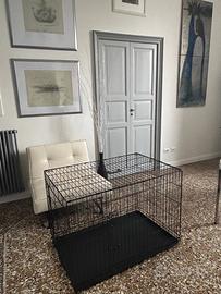 Gabbia metallica per cani e cuccioli.