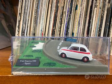 Modellino auto diorama fiat nuova 500 sport scala