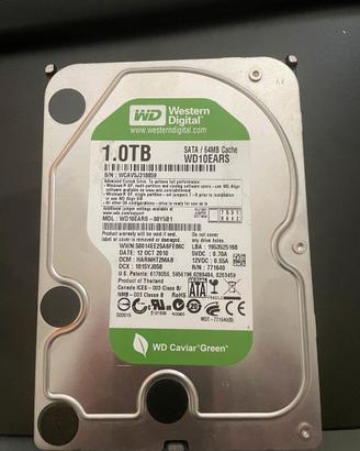 Hard Disk Western Digital WD10EARS 1TB SATA 3,5"