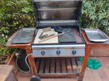 barbecue a gas portatile 3 fuochi pietra lavica