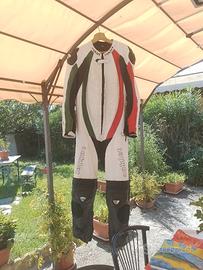 TUTA DA MOTO IN PELLE DA PISTA TG 54