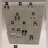 orecchini oro bianco e oro giallo, 18kt, 750