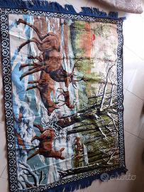 Tappeto-Arazzo blu con disegno 