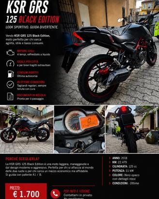 KSR GRS 125 Black Edition – 2018