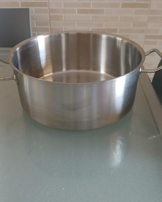 pentola 28cm acciaio pardini con coperchio