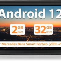 Autoradio multimediale 9" Android 12 Smart Fortwo